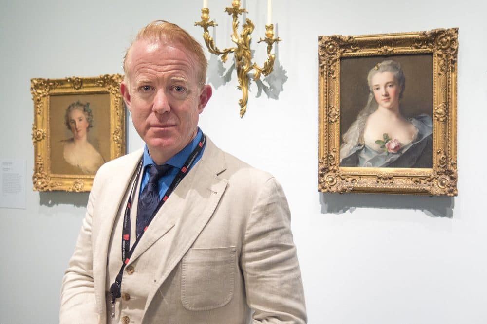 Casanova biographer Ian Kelly in the MFA's gallery. (Andrea Shea/WBUR)