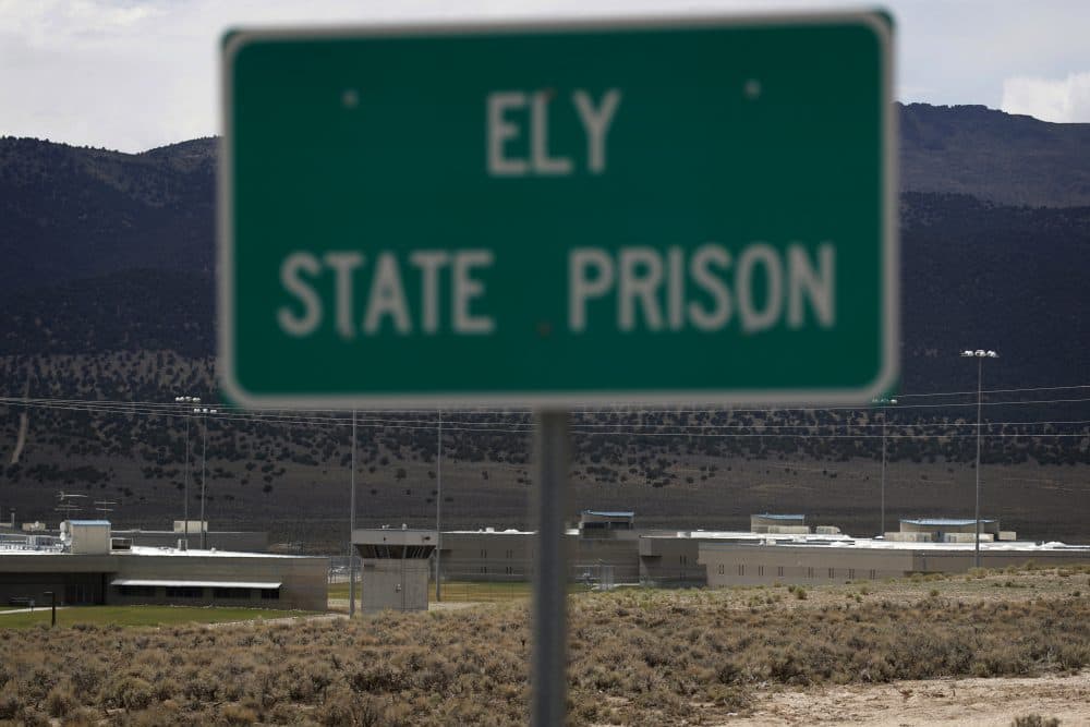 A sign marks the entrance to Ely State Prison, the location of Nevada's execution chamber, Wednesday, July 11, 2018, near Ely, Nev. A Nevada judge effectively put the execution of Scott Raymond Dozier on hold Wednesday after a pharmaceutical company objected to the use of one of its drugs to put someone to death. (John Locher/AP)