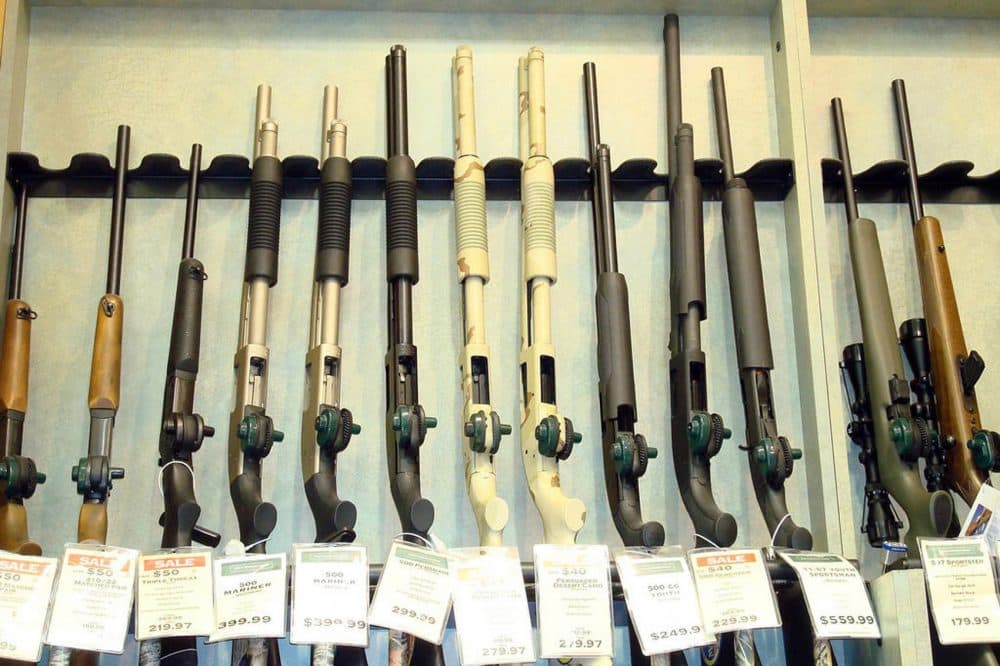 Guns for sale at a Dick's Sporting Goods store in Millbury (Svadilfari/Flickr/File)