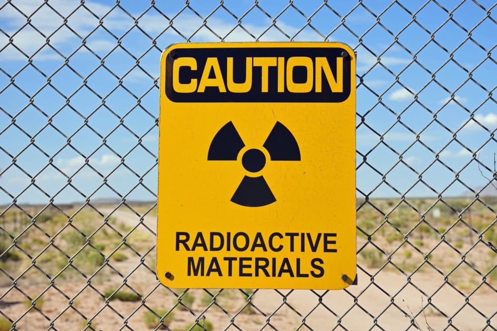 A radiation warning sign near the Trinity atomic test blast site. (Courtesy Jeff Rice)