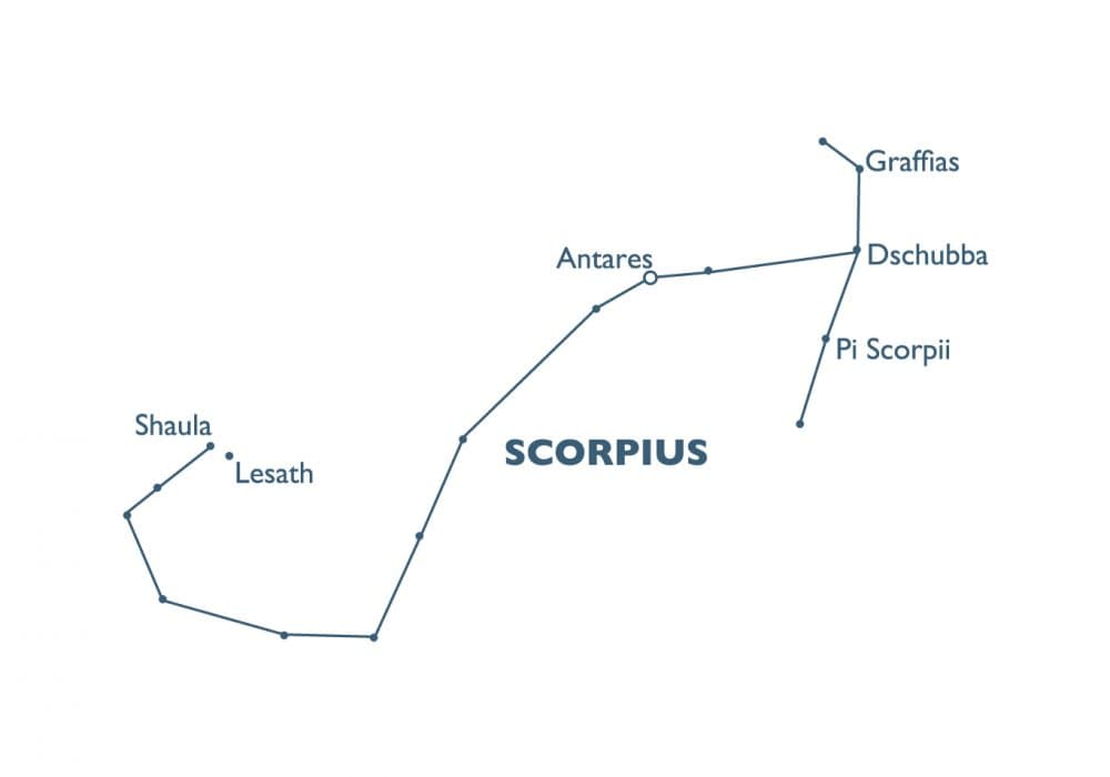Scorpius, the Scorpion, is a very distinct constellation. (Courtesy Simon &amp; Schuster)