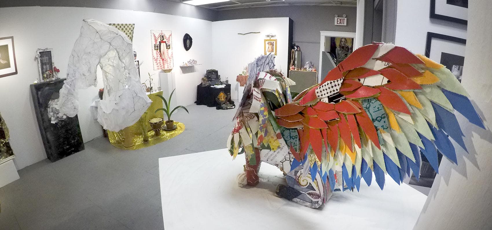 &quot;Altarations,&quot; which opens July 21, at the Dorchester Art Project. (Robin Lubbock/WBUR)