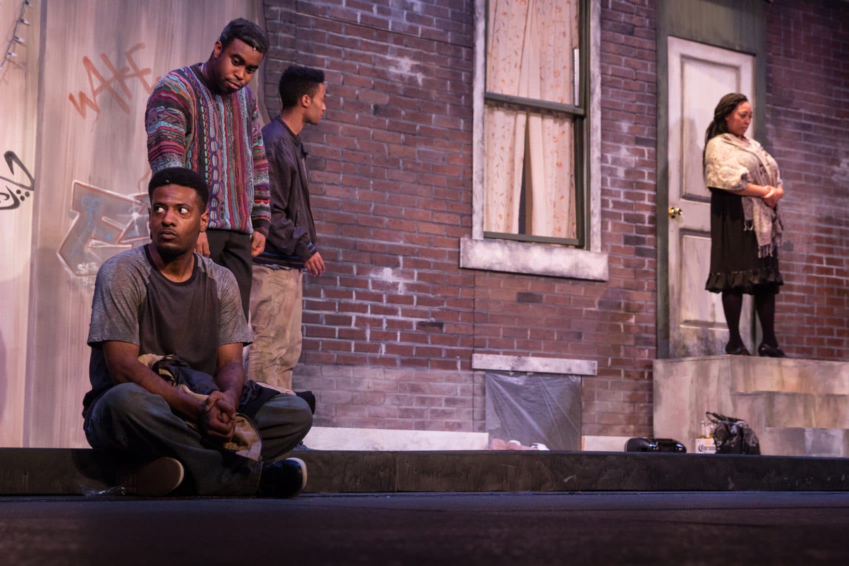 Kadahj Bennett, Marc Pierre, Christian Scales and Lyndsay Allyn Cox in "Leftovers." (Courtesy Paul Fox/Company One)