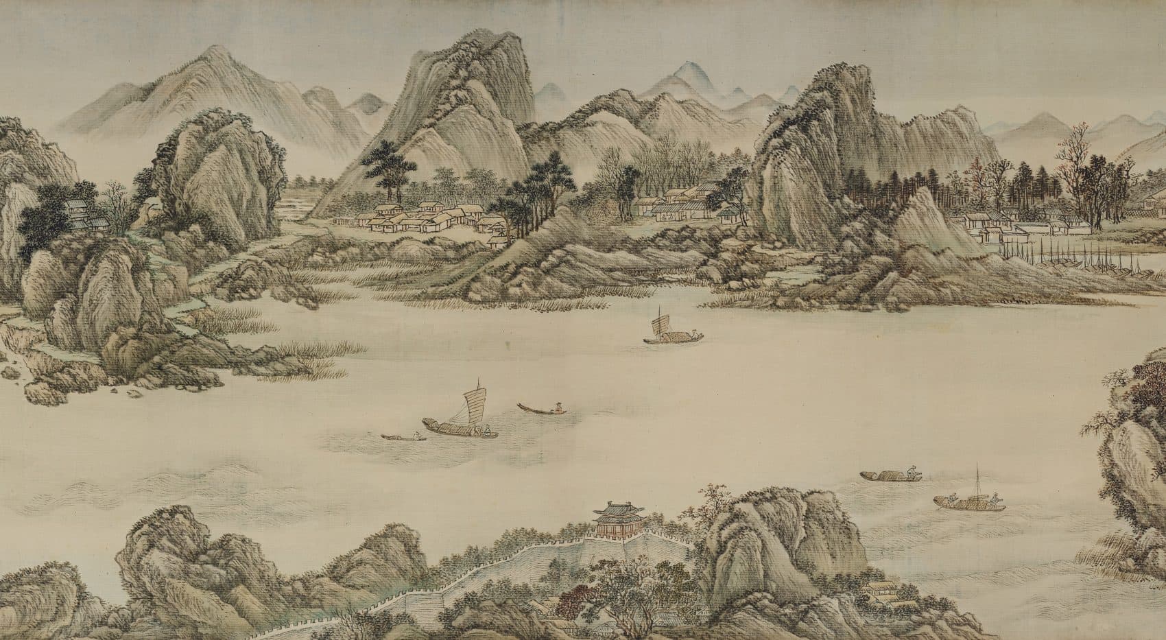 A detail from the artwork "10,000 Miles Along The Yangzi River." (Courtesy Museum of Fine Arts)
