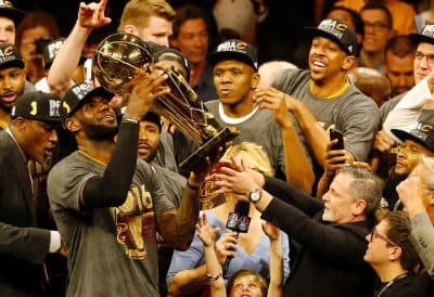 LeBron rejoined the Cavaliers before the 2014–15 season, and led Cleveland to a title in 2016. (Beck Diefenbach/AFP/Getty Images)