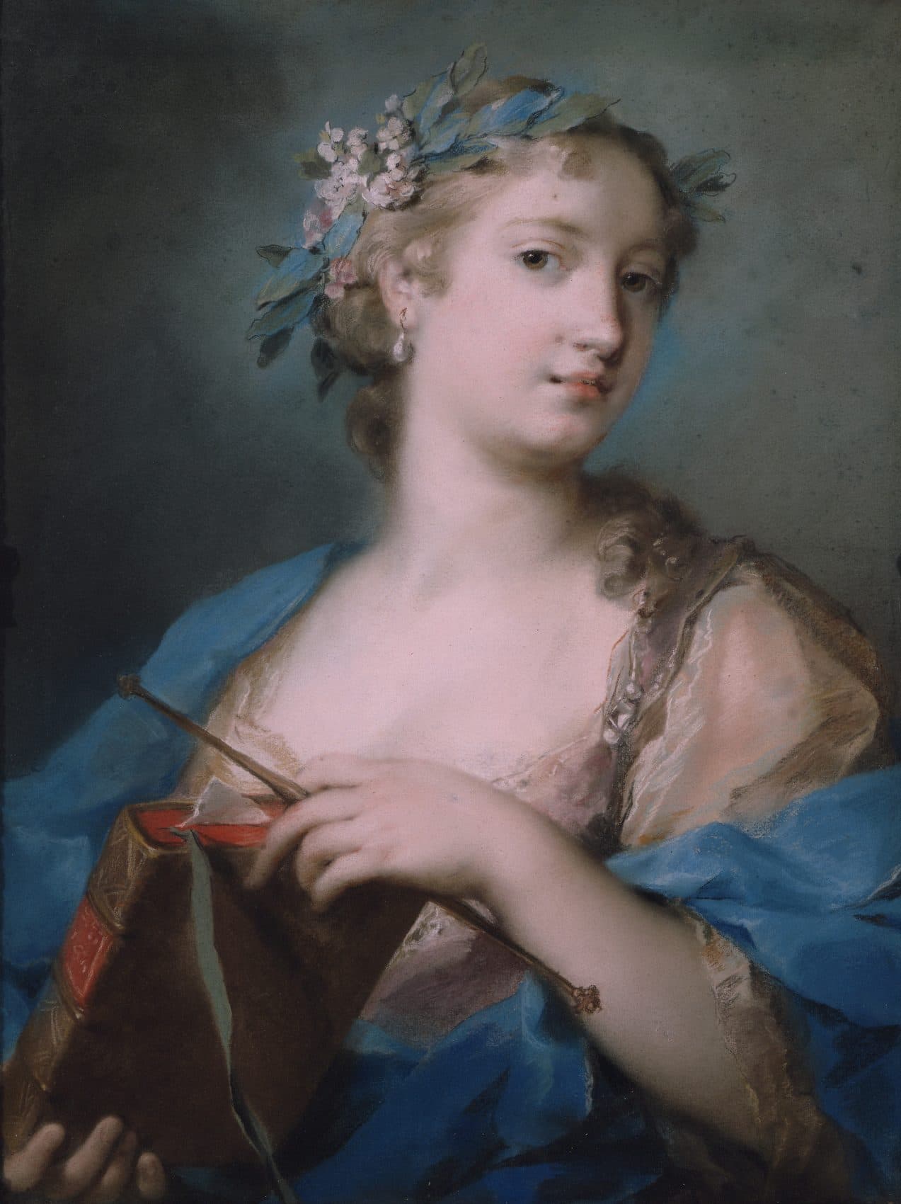 "Woman Wearing a Laurel Wreath (The Personification of Poetry)," by Rosalba Giovanna Carriera. (Courtesy Museum of Fine Arts, Boston)