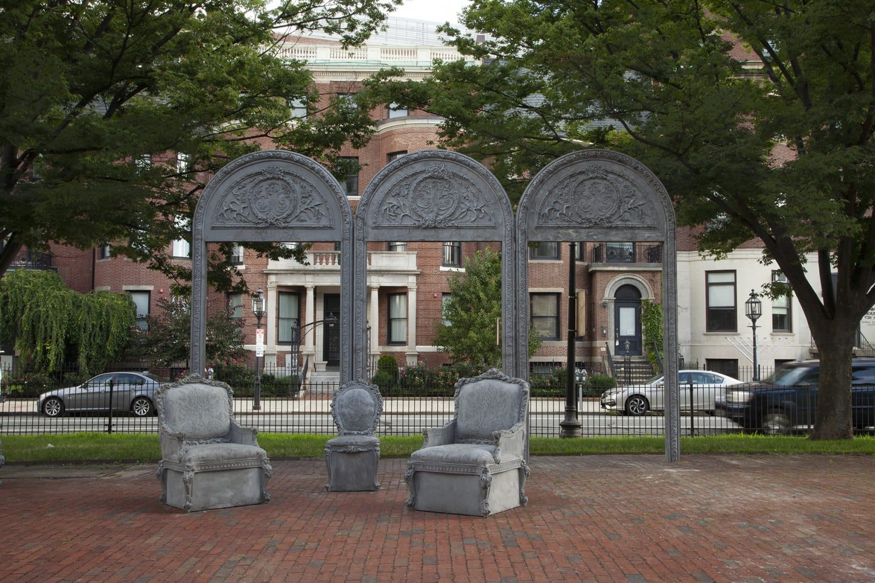 Part of artist Liz Glynn's "Open House" installation in Kenmore Square (Courtesy of the artist)