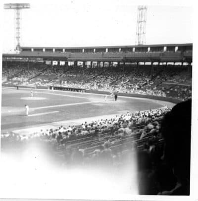 Wanda took two busses, a train and a trolley to get to Fenway Park. (Courtesy Wanda Fischer)