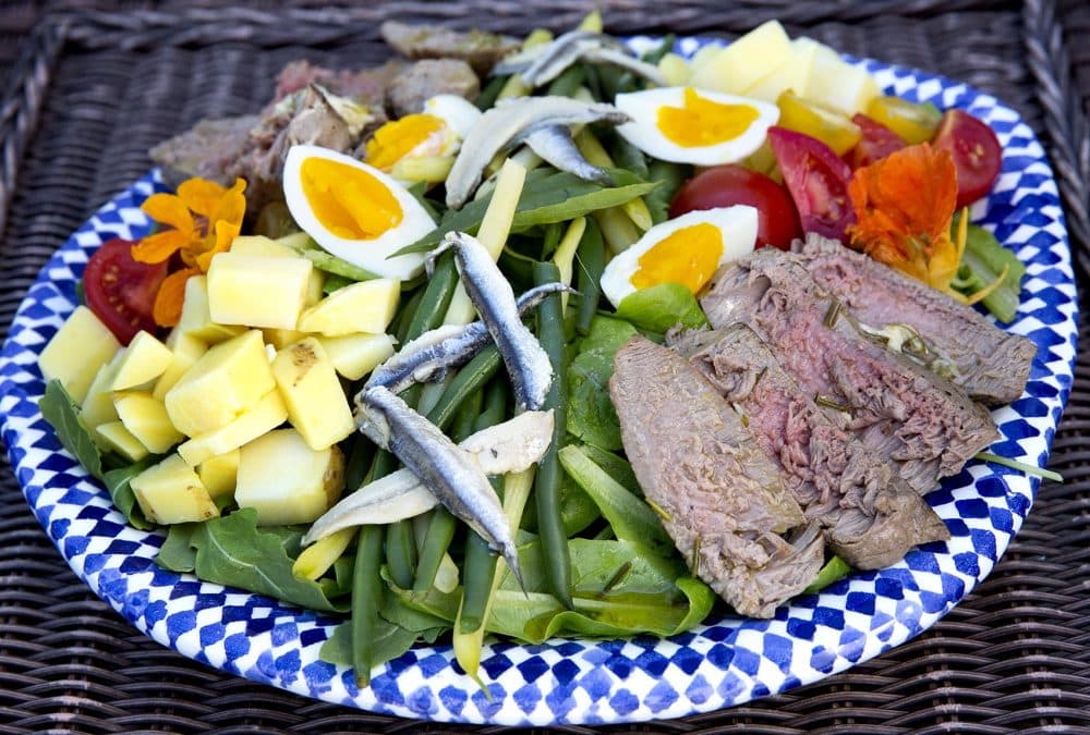 Fresh tuna garden Niçoise salad, from chef Kathy Gunst. (Robin Lubbock/WBUR)