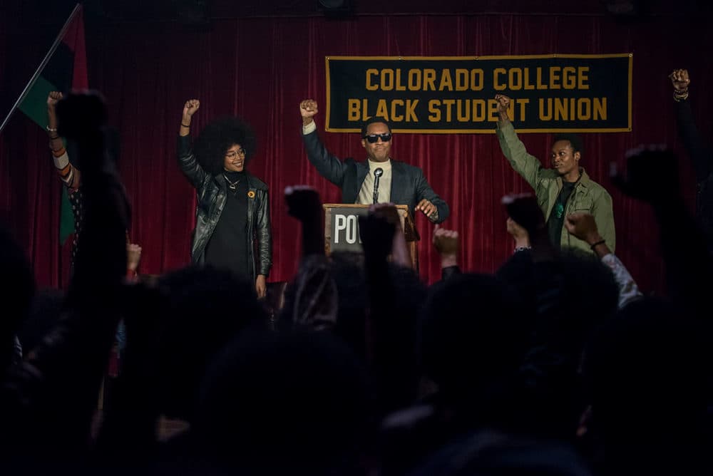 The Black Student Union in &quot;BlacKkKlansman.&quot; (Courtesy Focus Features)