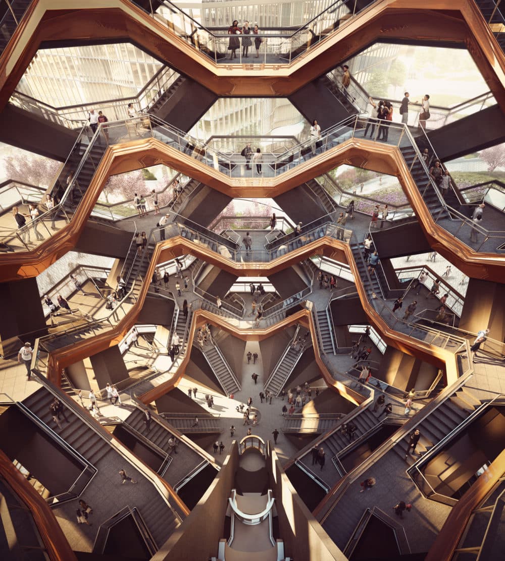 An interior view of the Vessel. (Courtesy of Forbes Massie-Heatherwick Studio)