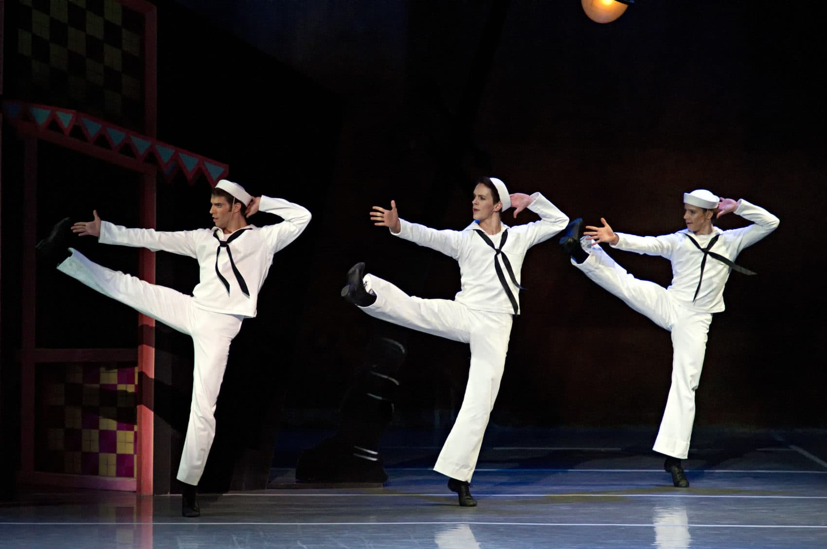 ames Whiteside, Paul Craig and Isaac Akiba in Jerome Robbins' Fancy Free (Courtesy of Gene Schiavone/Boston Ballet)