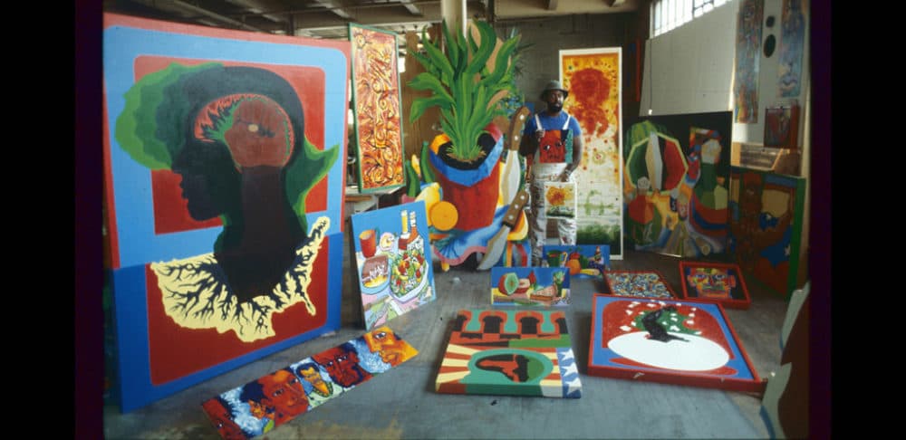 Dana Chandler in his studio at 11 Leon St. (Courtesy of the artist)