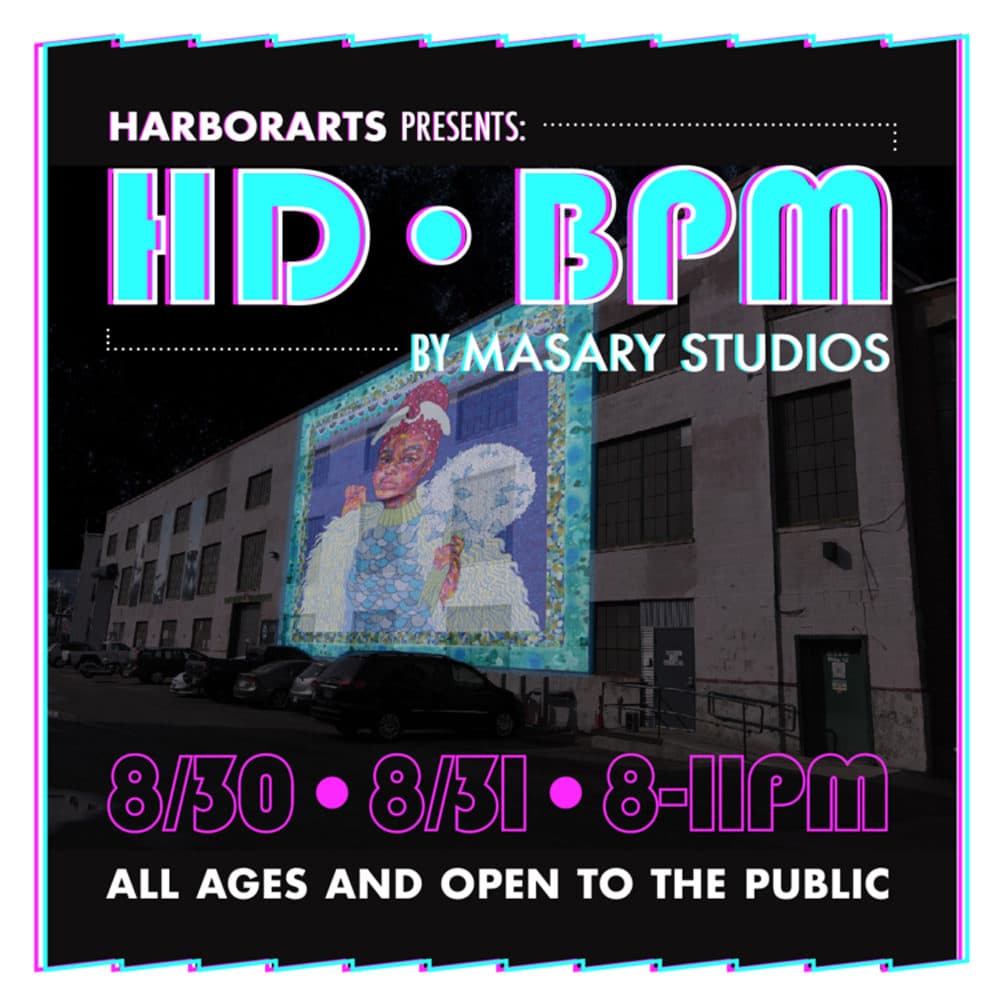 HD•BPM art installation at the East Boston shipyard (Courtesy) 