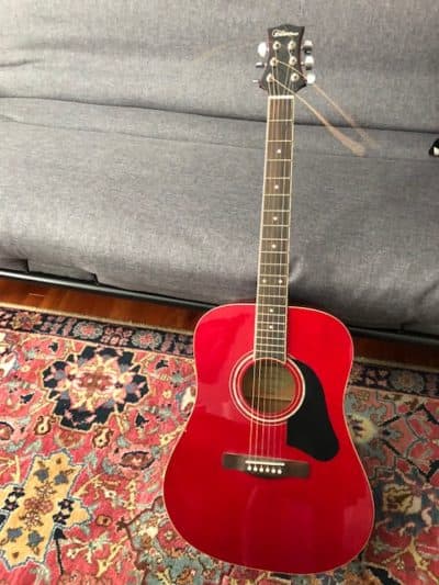 The rescued guitar (Courtesy of the author)