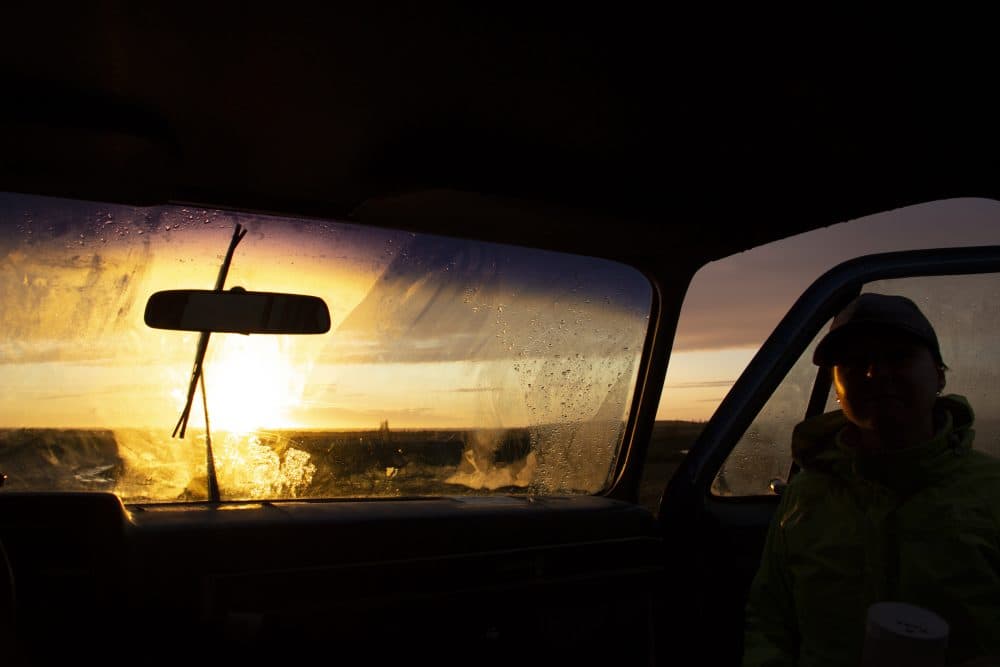 The team driving through the tundra. (Courtesy Allison Maria Rodriguez)