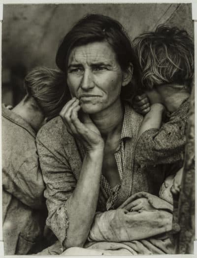 Dorothea Lange's &quot;Migrant Mother, Nipomo, California,&quot; taken in 1936. (Courtesy The Howard Greenberg Collection, MFA Boston)