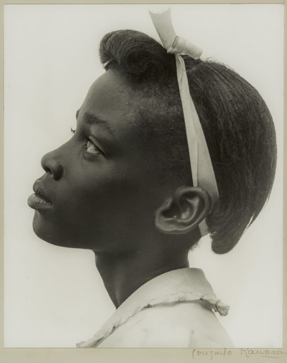 Consuelo Kanaga's &quot;Young Girl in Profile, taken in 1948. (Courtesy The Howard Greenberg Collection, MFA Boston)