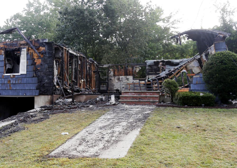 A damaged house on Jefferson Street, in Lawrence is seen Friday, Sept. 14, 2018. (Mary Schwalm/AP)