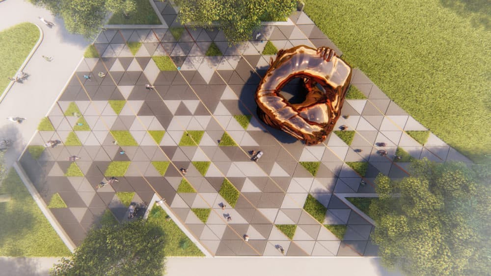 Hank Willis Thomas and MASS Design Group's proposed memorial (Courtesy MLK Boston)