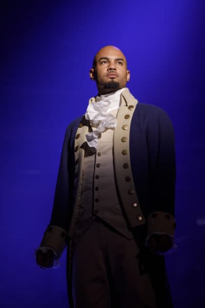 Nicholas Christopher as Aaron Burr in &quot;Hamilton.&quot; (Courtesy Joan Marcus)