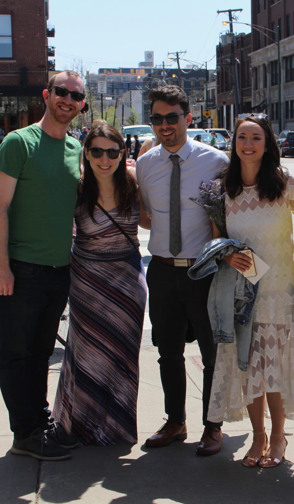 Kevin and Marina with their partners, Sam and Annie
