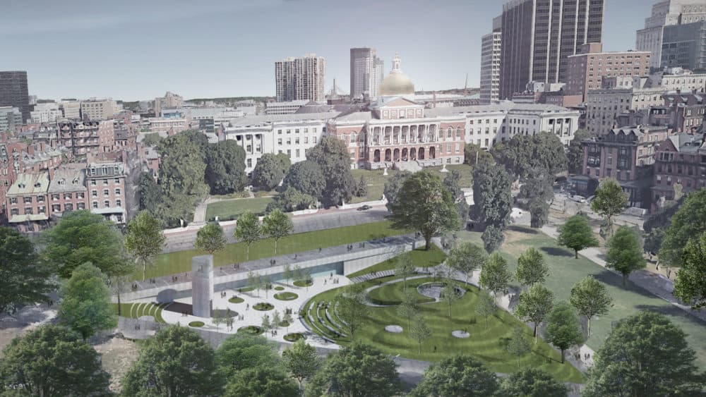 Krzysztof Wodiczko, Julian Bonder and Maryann Thompson Architects' proposed memorial (Courtesy MLK Boston)