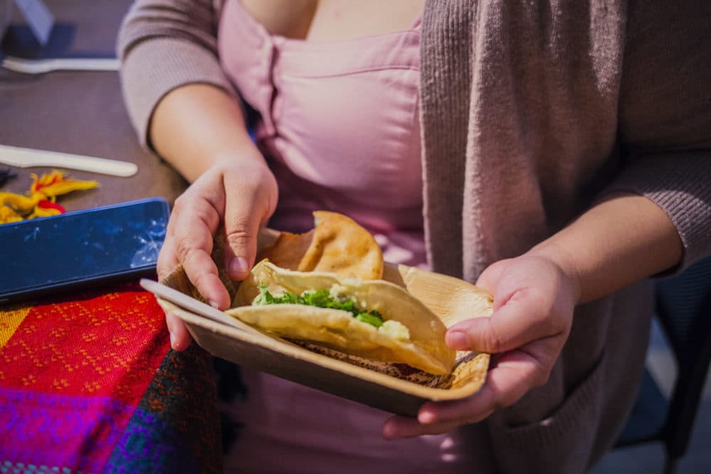 The reporter's homemade tacos for Comida Casera. (Courtesy Mel Taing)