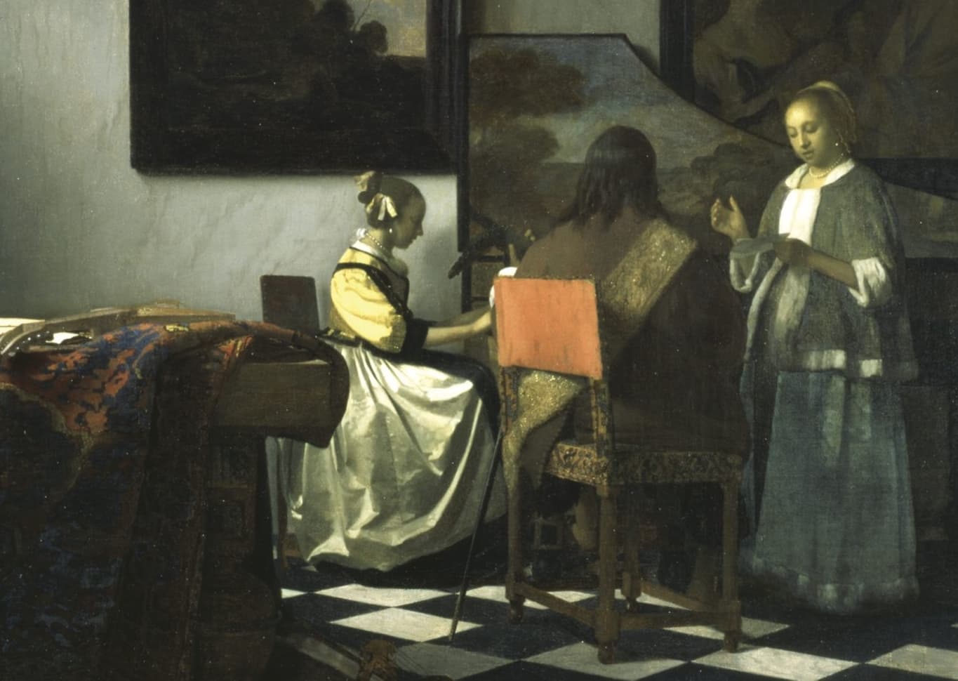 Johannes Vermeer's "The Concert," painted between 1663-1666. Oil on canvas, 72.5 x 64.7 cm (28 9/16 x 25 1/2 in.) canvas. (Courtesy Isabella Stewart Gardner Museum)