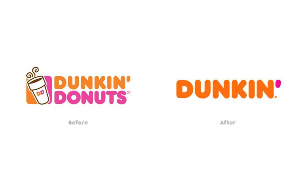 How the Dunkin' logo is changing (Courtesy Dunkin' Brands)