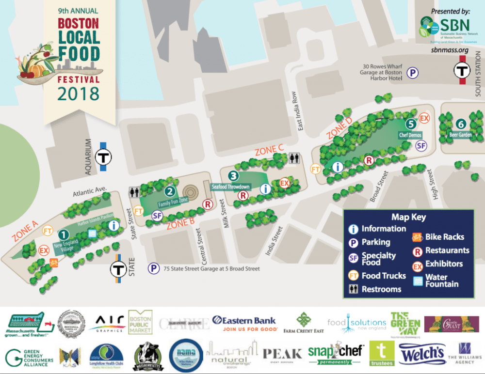 A map of Boston Local Food Festival. (Courtesy)