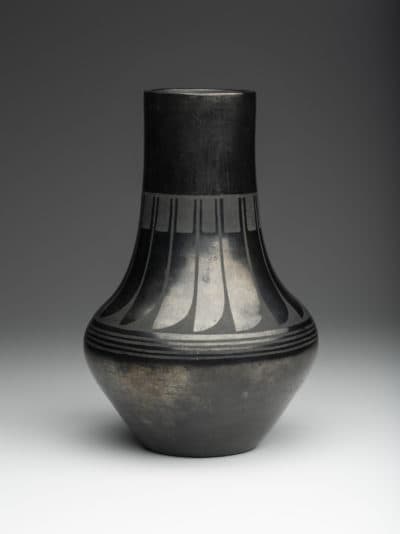 Jar by Maria Montoya Martinez (Poveka or Water Pond Lily) (Courtesy Museum of Fine Arts, Boston)