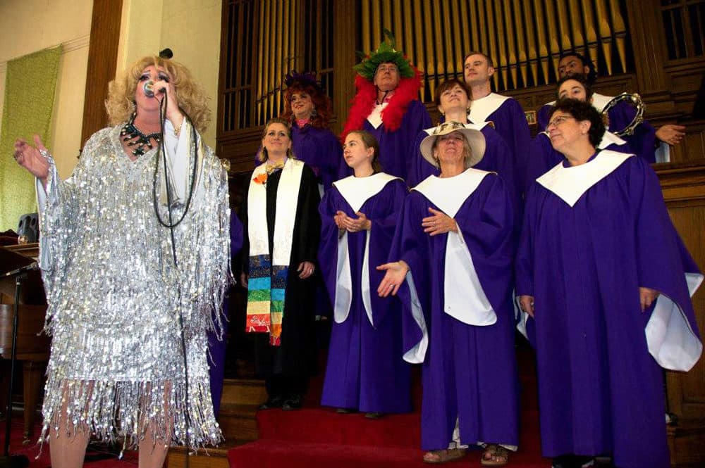Drag queens worship at First Church Somerville UCC (Courtesy First Church Somerville UCC)