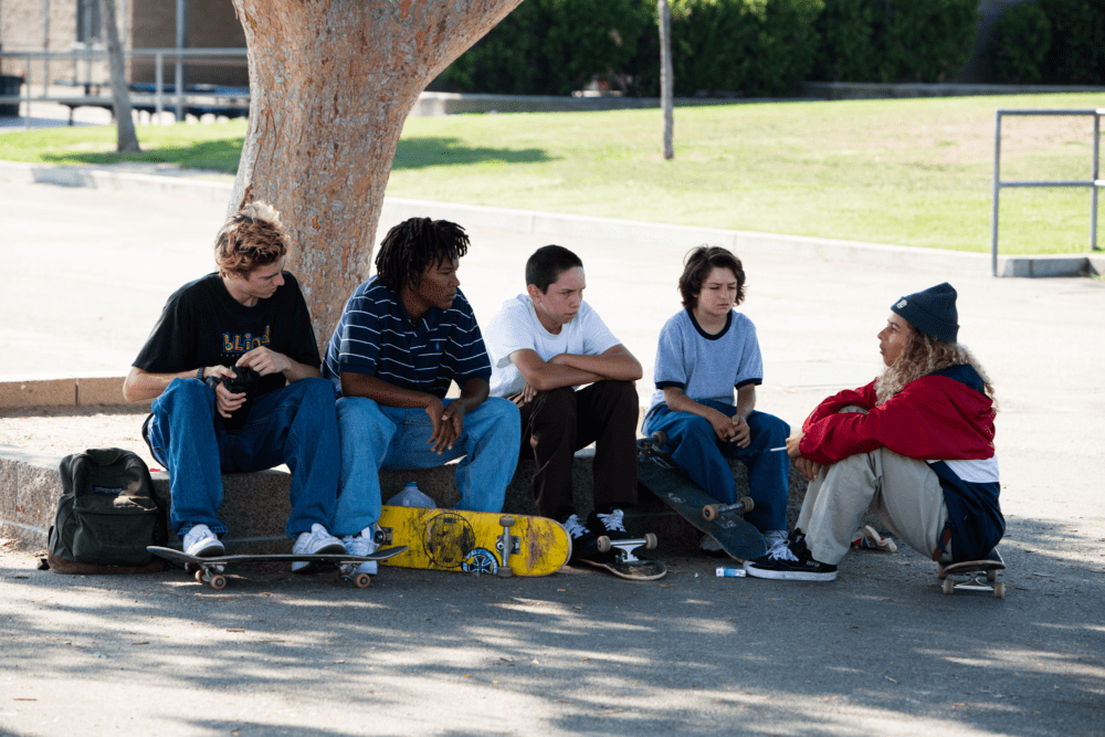 Sunny Suljic, Na-kel Smith, Olan Prenatt, Gio Galicia and Ryder McLaughlin in &quot;Mid90s.&quot; (Courtesy Tobin Yelland)