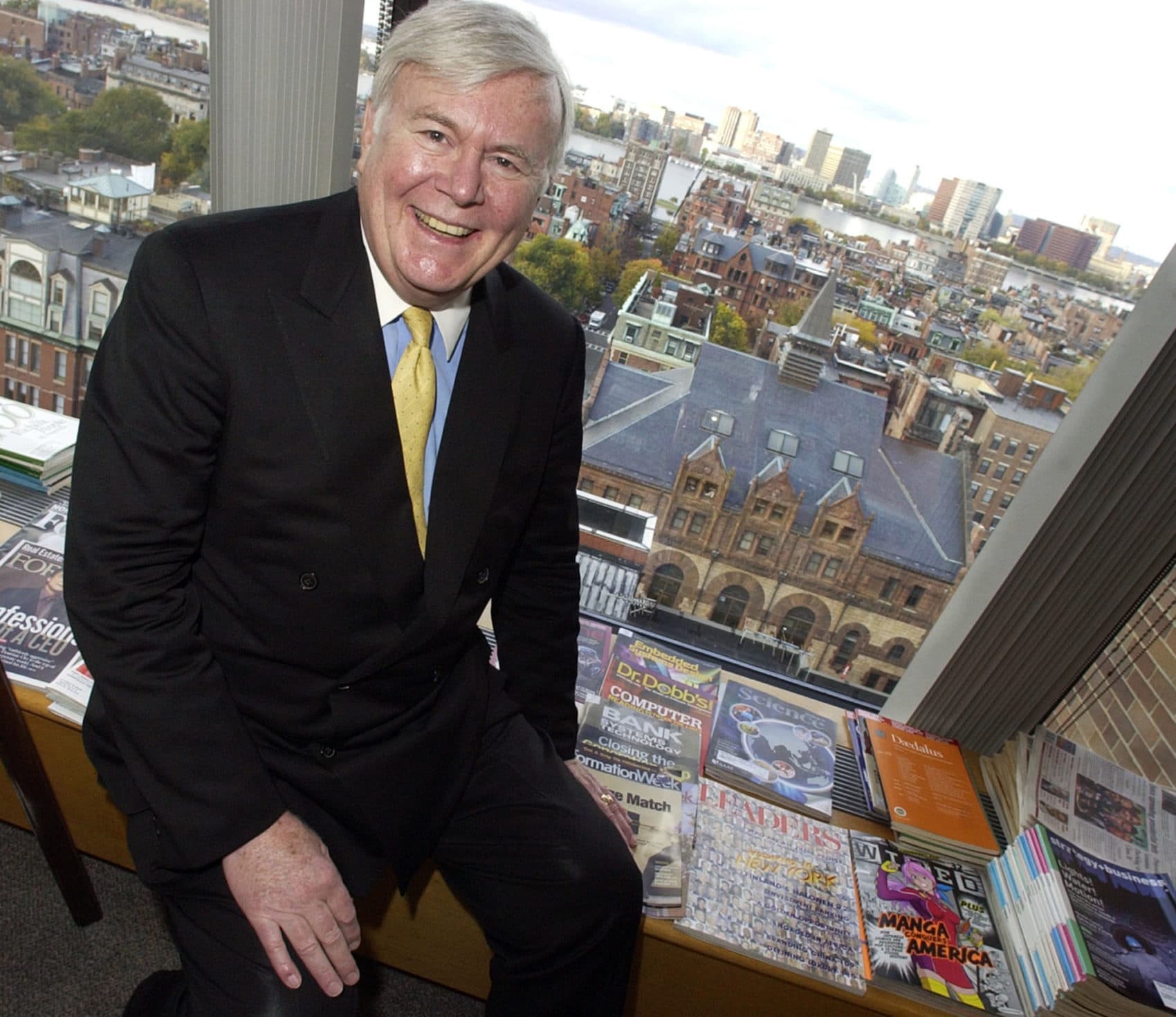 Patrick McGovern, International Data Group founder and chairman of the board, poses in his office in Boston in 2007. (Lisa Poole/AP)