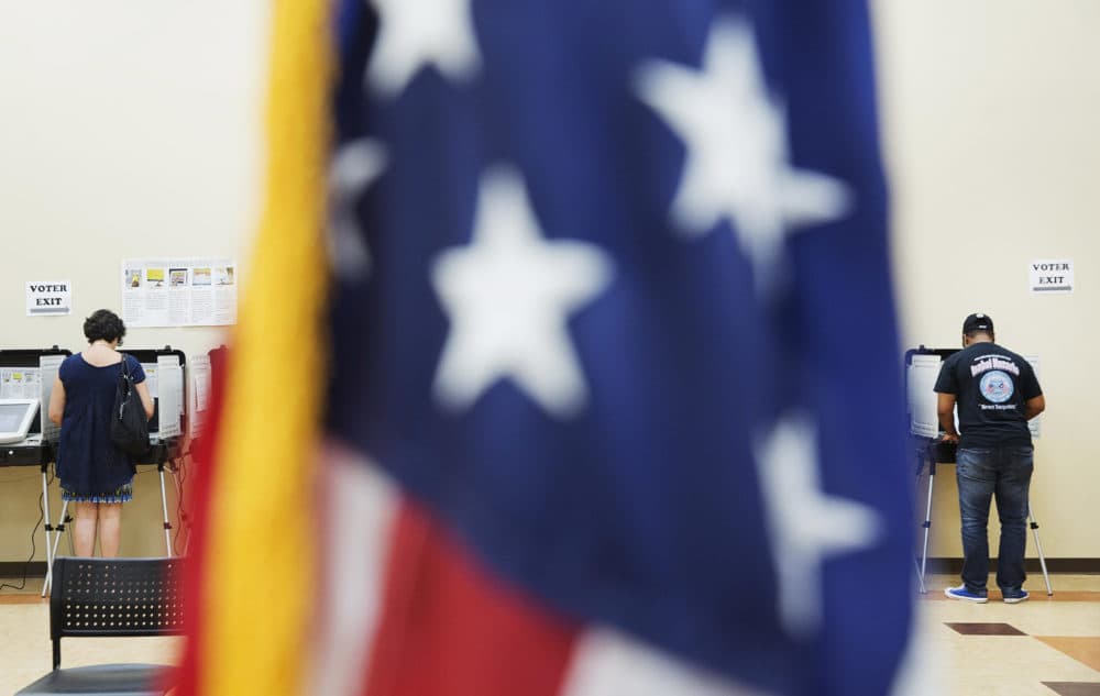 Voters cast their ballots in Georgia's 6th Congressional District special election at a polling site in Sandy Springs, Ga., Tuesday, June 20, 2017. (David Goldman/AP)