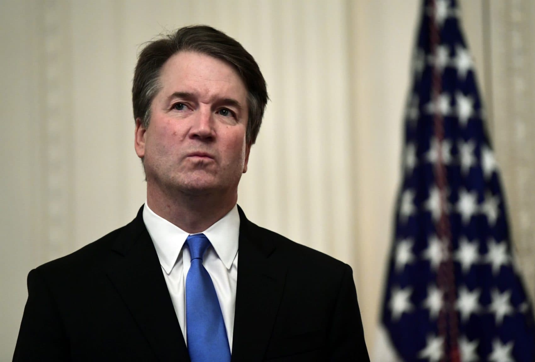 President Donald Trump ceremonially swears in Supreme Court Justice Brett Kavanaugh in the East Room of the White House in Washington, Monday, Oct. 8, 2018. (Susan Walsh/AP)