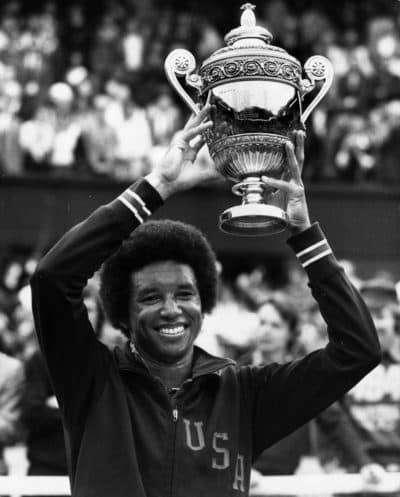 The 1975 championship was Ashe's only Wimbledon title. (David Ashdown/Keystone/Getty Images)