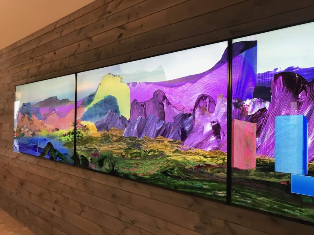 A video art installation at the Boston Consulting Group's new headquarters (Courtesy Natalie Lemle)