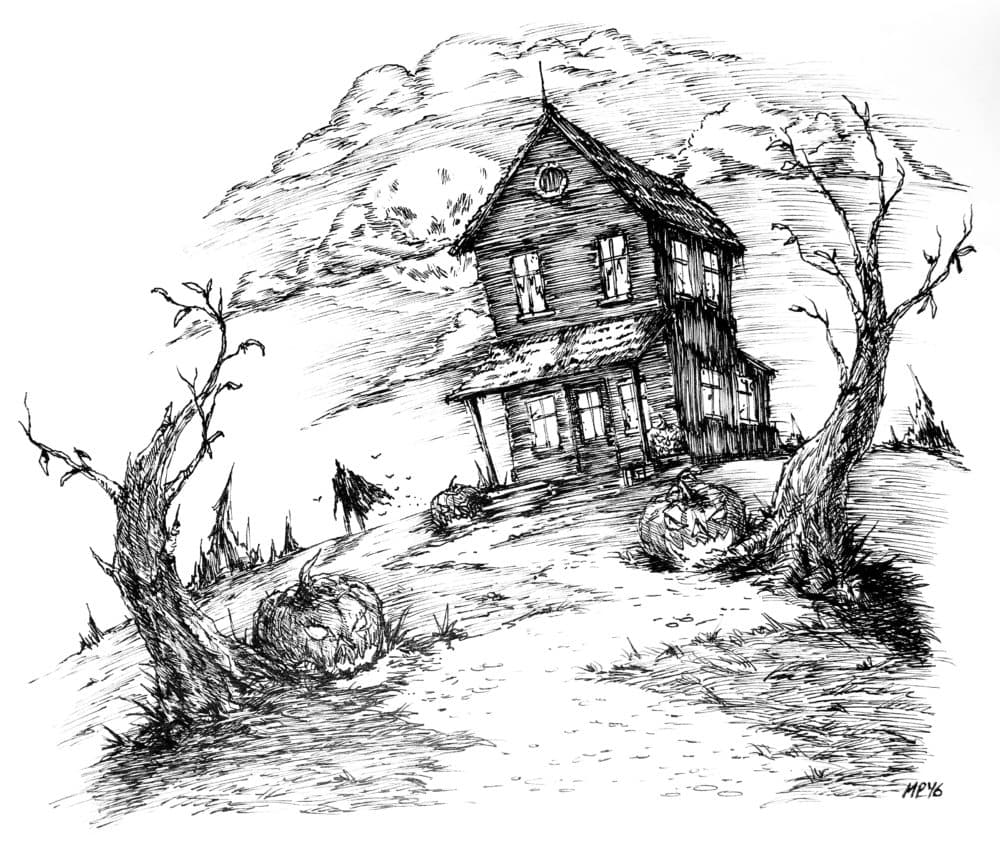 “Inktober Haunted House,&quot; u/MikePhillipsArt