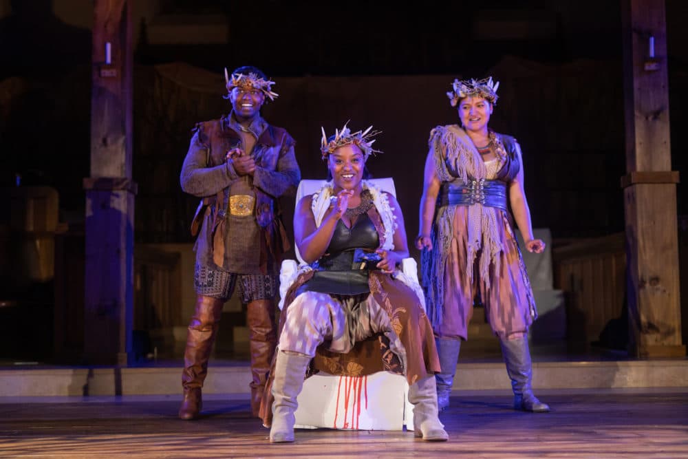 Trinidad Ramkissoon, Jade Guerra and Alex Casillas in &quot;Macbeth&quot; (Courtesy Actors' Shakespeare Project)