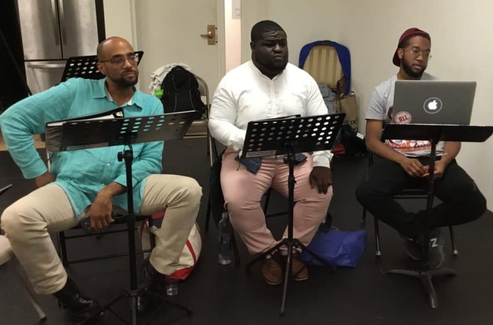 Duane Moody, Jermaine Tulloch and Joshuah Campbell in a reading of &quot;Brother Nat.&quot; (Courtesy)