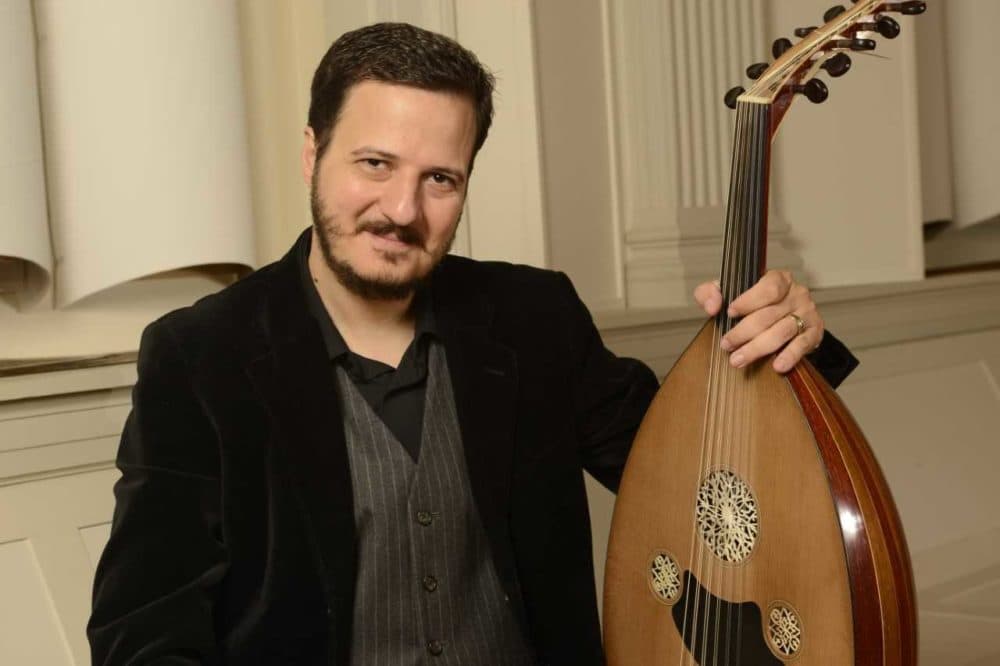Mehmet Ali Sanlıkol sings, chants, plays piano, the oud, (an Arab lute) and a ney (a Middle-Eastern flute) in his latest piece. (Courtesy of the artist)