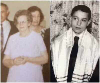 Nana Etta Siegel in 1969 and the author, Ed Siegel, at his bar mitzvah in 1960. (Courtesy)