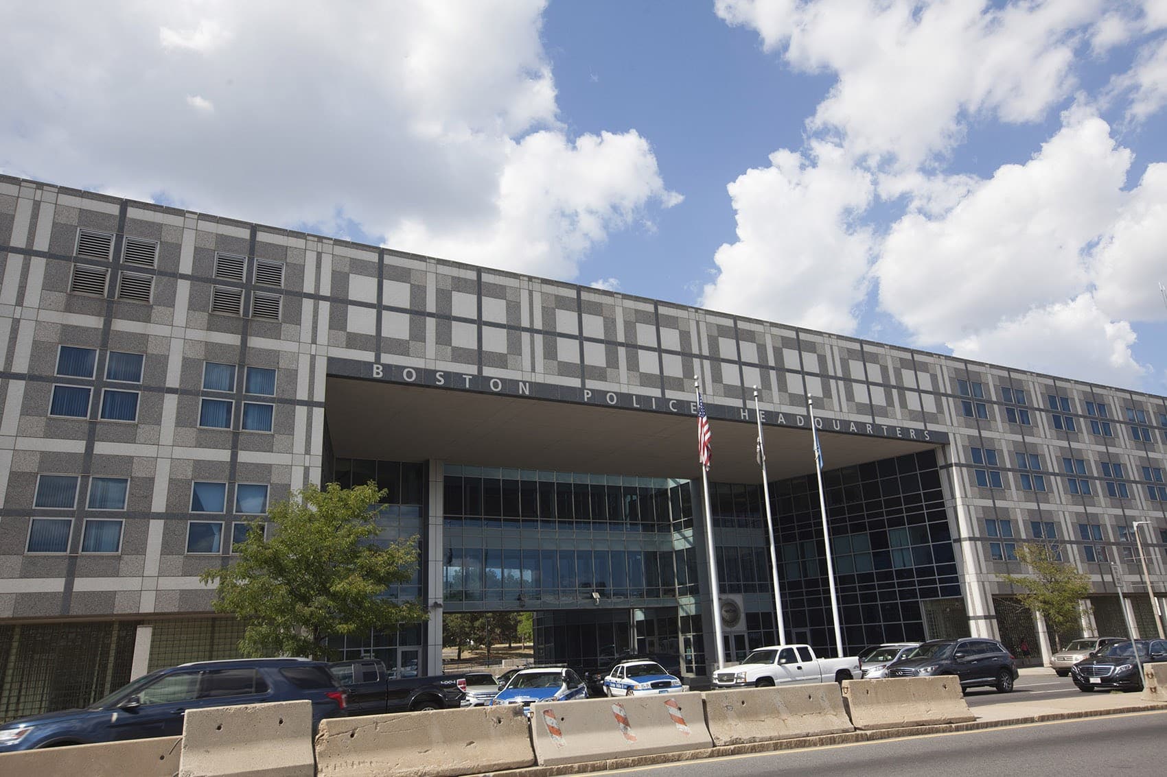 Boston Police Department headquarters in 2018. (Joe Difazio for WBUR.)