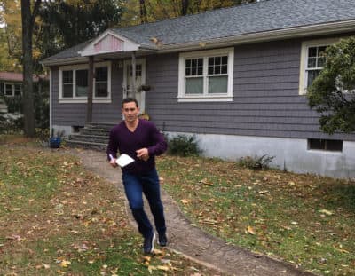 Adam Greenberg used to run the base paths. Now he runs to voters' doors. (Martin Kessler/Only A Game)
