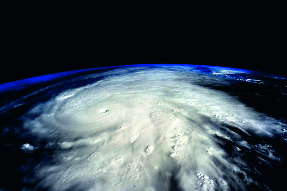 Hurricane Patricia edges closer to landfall on the Pacific coast of Mexico. (Courtesy of NASA/Scott Kelly)