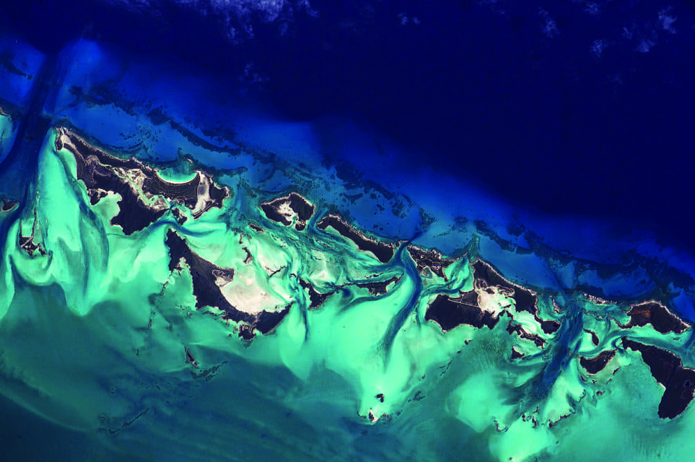Compass Cay, the Bahamas. (Courtesy of NASA/Scott Kelly)