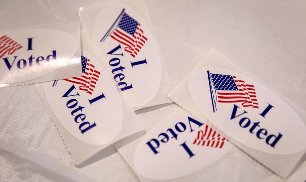 I Voted” stickers (Robin Lubbock/WBUR)