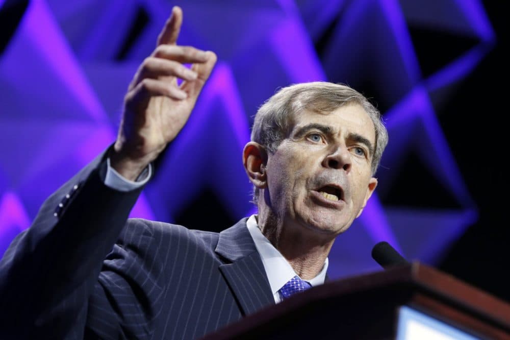 Massachusetts Secretary of State Bill Galvin speaks during the 2018 Massachusetts Democratic Party Convention, June 2, 2018, in Worcester, Mass. (Michael Dwyer/AP)